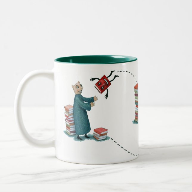2 Couleurs Tasse de BookMooch 11oz (Gauche)