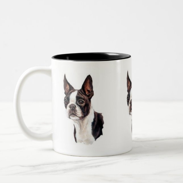 2 Couleurs Tasse de Boston Terrier (Gauche)