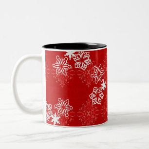 2 Couleurs Tasse de brocard de flocon de neige