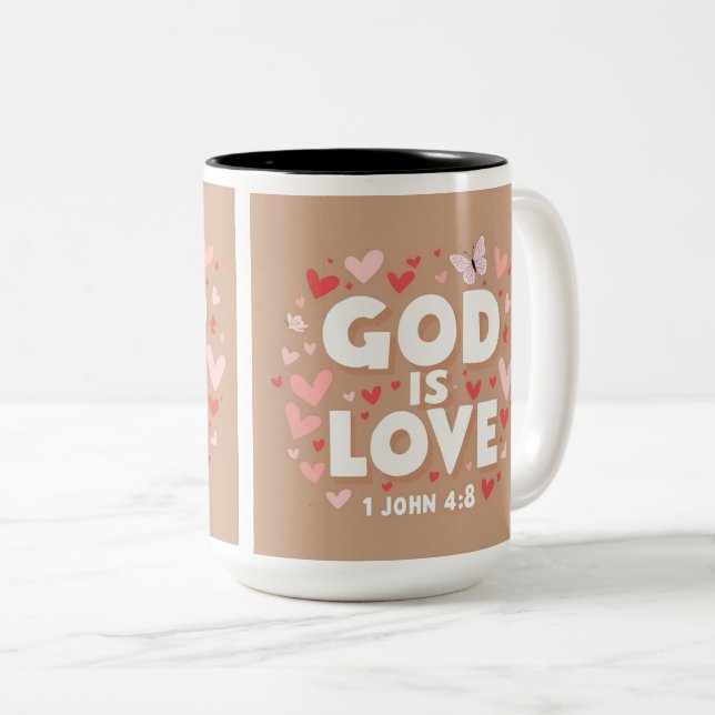 2 Couleurs tasse de café (Devant droit)