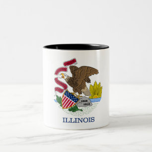 2 Couleurs Tasse de café à deux tons de drapeau d'état de