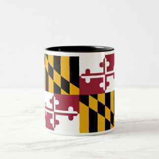 2 Couleurs Tasse de café à deux tons de drapeau d'état du