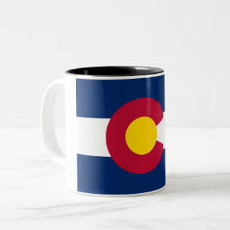 2 Couleurs Tasse de café à deux tons de drapeau d'état du