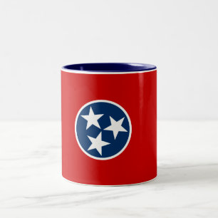 2 Couleurs Tasse de café à deux tons de drapeau d'état du