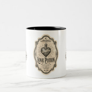 2 Couleurs Tasse de café avec étiquette de potion d'apothicai