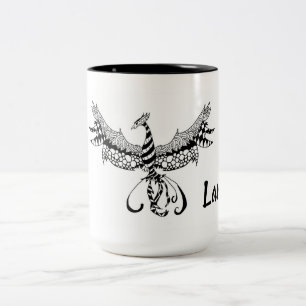 2 Couleurs Tasse de café avec la conception de Phoenix