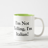 Tasse de café avec l'énonciation italienne