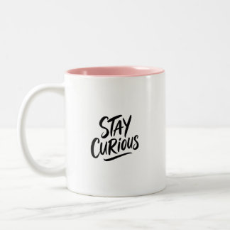 2 Couleurs Tasse de café avec typographie inspirante Restez C
