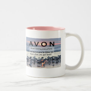 2 Couleurs Tasse de café baguée rose d'AVON