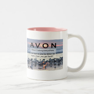 2 Couleurs Tasse de café baguée rose d'AVON