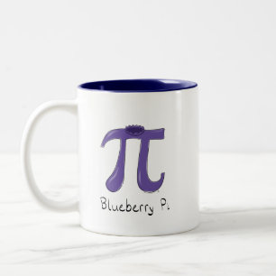 2 Couleurs Tasse de café Blueberry Pi Cute Math Pi Day