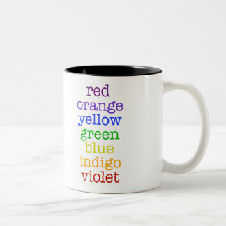 2 Couleurs tasse de café chic d'arc-en-ciel de geek