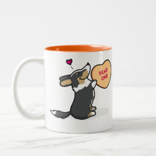 2 Couleurs Tasse de café Corgi-Noire du 2015-Cardigan de