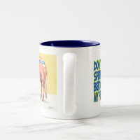 Tasse de café de bande dessinée de cheval