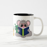 Tasse de café de bande dessinée de souris de