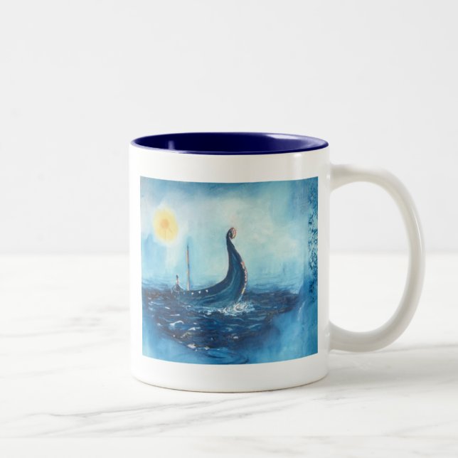 2 Couleurs Tasse de café de bateau de Viking (Droit)