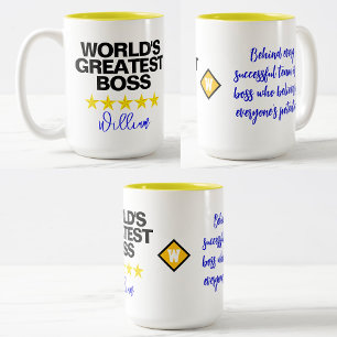 2 Couleurs Tasse de Café de Bureau du Plus Grand Patron du Mo