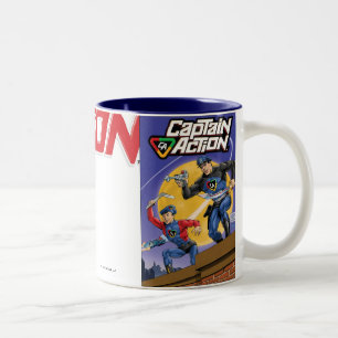 2 Couleurs Tasse de café de capitaine Action Retro
