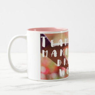 2 Couleurs Tasse de café de citation de travail d'équipe