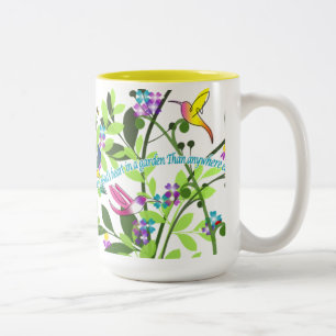 2 Couleurs Tasse de café de colibri jaune de 15 onces