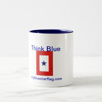 2 Couleurs Tasse de café de drapeau d'étoile bleue