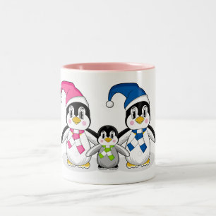 2 Couleurs Tasse de café de famille de pingouin