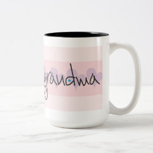 2 Couleurs Tasse de café de grand-maman avec des coeurs