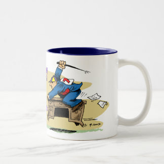 2 Couleurs Tasse de café de jockey de bureau