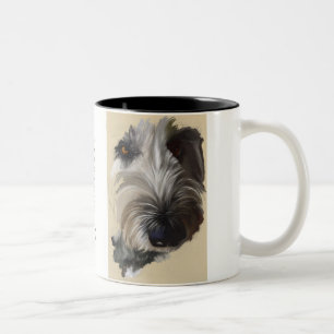 2 Couleurs Tasse de café de Labradoodle - art original