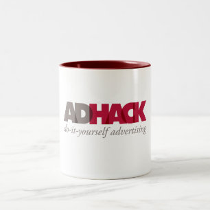 2 Couleurs Tasse de café de logo d'AdHack