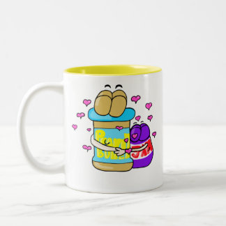 2 Couleurs Tasse de café de meilleurs amis de Pb&j