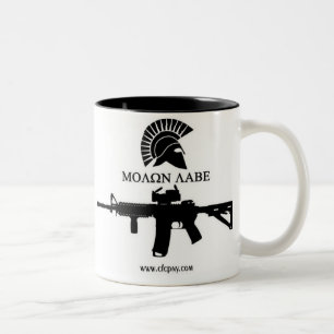 2 Couleurs Tasse de café de Molon Labe