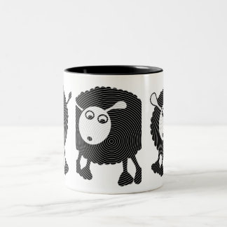 2 Couleurs Tasse de café de moutons noirs