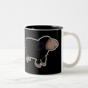 2 Couleurs Tasse de café de moutons noirs