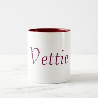 2 Couleurs Tasse de café de nom personnel (Vettie)