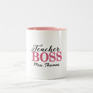 2 Couleurs Tasse de café de patron de professeur