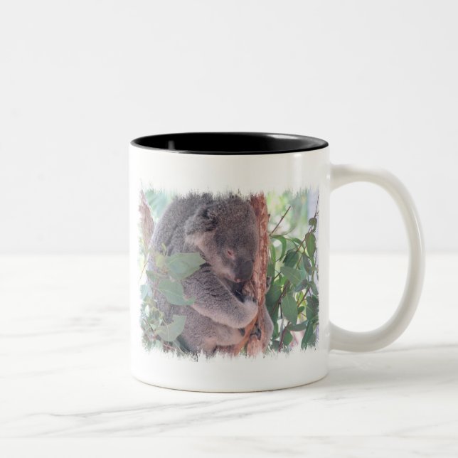 2 Couleurs Tasse de café de photo de koala (Droit)