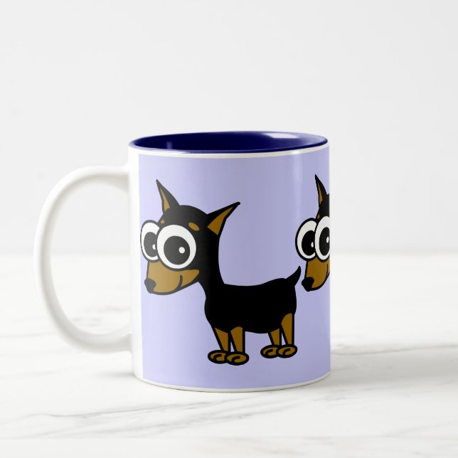 2 Couleurs Tasse de café de Pinscher miniature (Gauche)