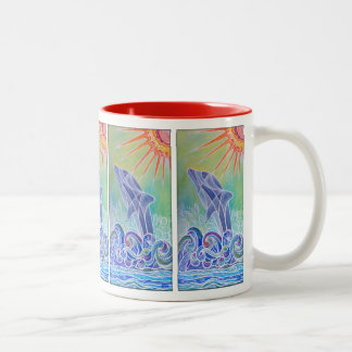 2 Couleurs Tasse de café de plaisir de dauphin