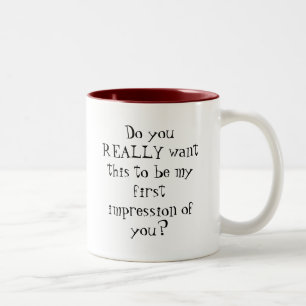 2 Couleurs Tasse de café de premières impressions