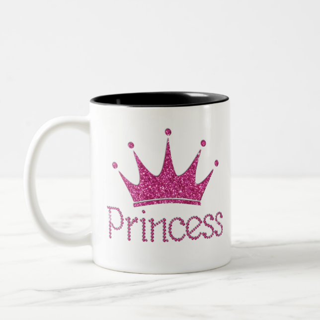 2 Couleurs Tasse de café de princesse Crown (Gauche)