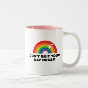 2 Couleurs Tasse de café de rose d'arc-en-ciel de DQYDD