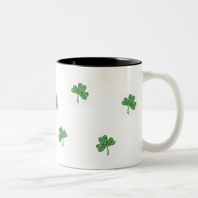 2 Couleurs Tasse de café de shamrock (Droit)