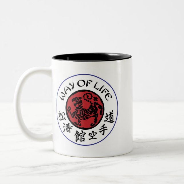 2 Couleurs Tasse de café de Shotokan de mode de vie (Gauche)