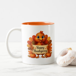 2 Couleurs Tasse de café de Thanksgiving