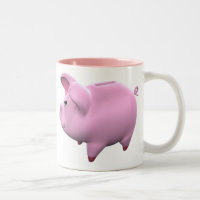 Tasse de café de Toon de tirelire