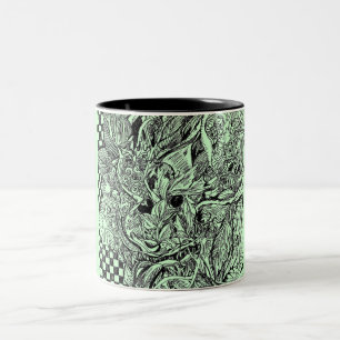 2 Couleurs Tasse de café d'esprit en bois d'homme vert