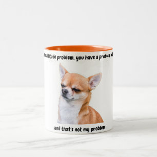 2 Couleurs Tasse de café drôle avec attitude de Chihuahua