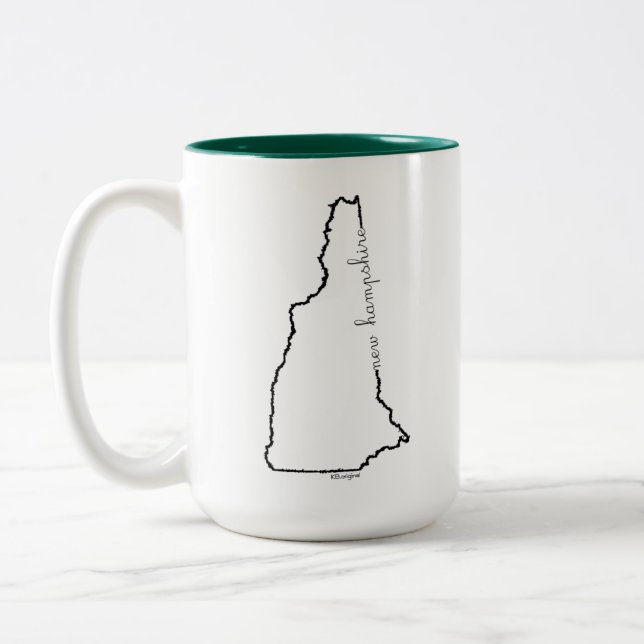 2 Couleurs Tasse de café du New Hampshire (Gauche)