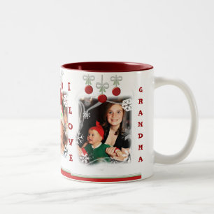 2 Couleurs Tasse de café faite sur commande de Noël de phot